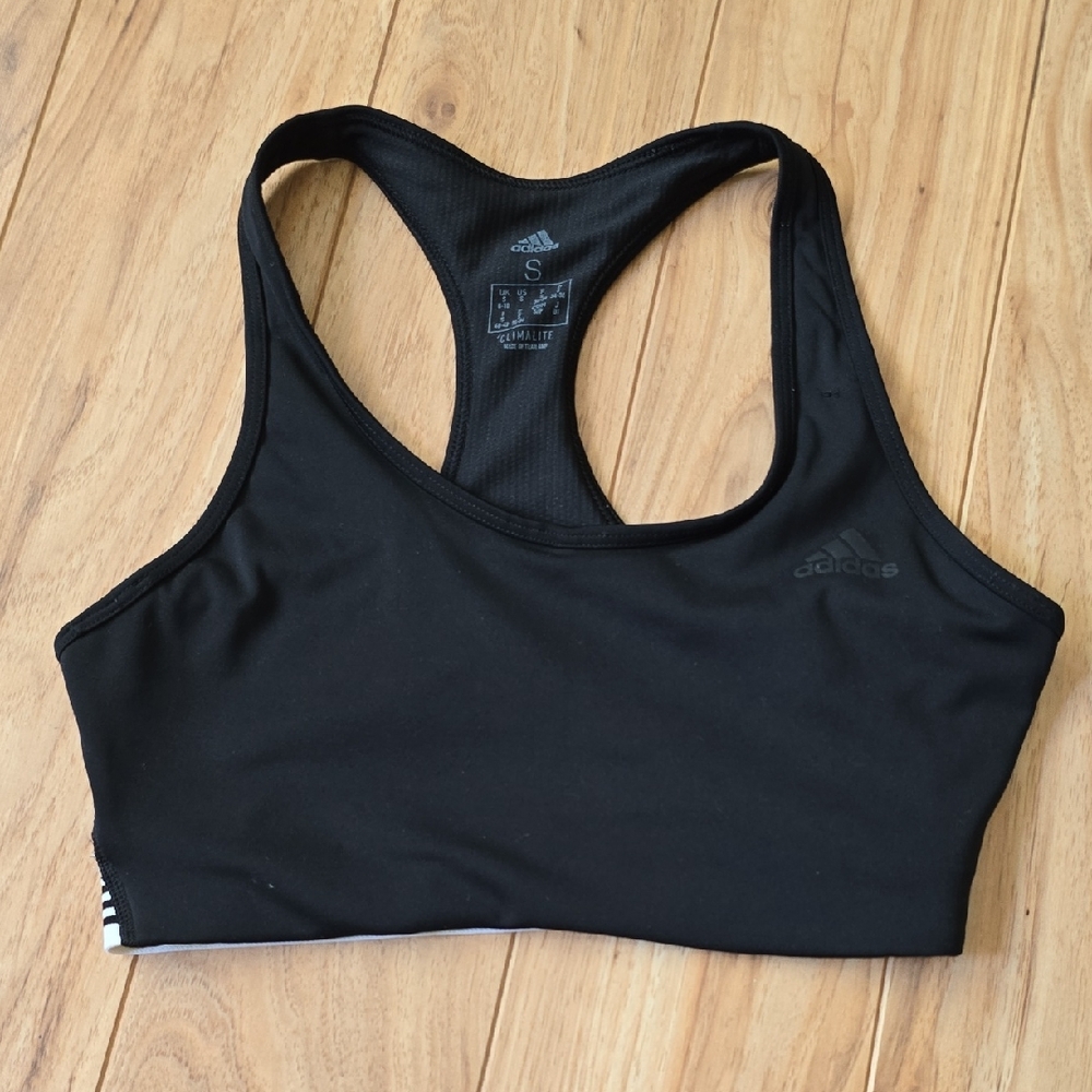 Adidas Black Racerback Sports Bra